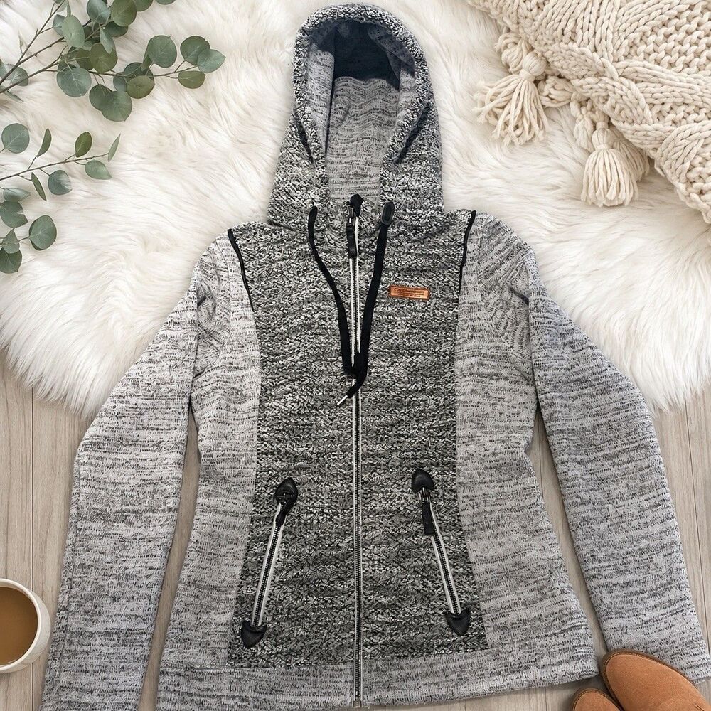 Obermeyer Womens Stella Fleece Jacket Grey Size Small Coat Winter Cozy